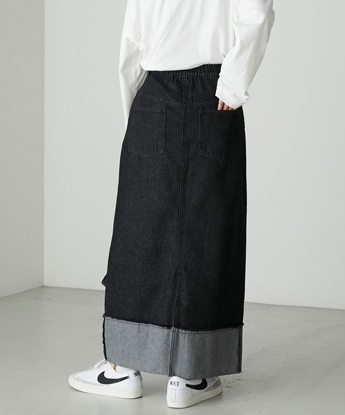 forksy.】ロールアップデニムスカート forksy.│MONO-MART