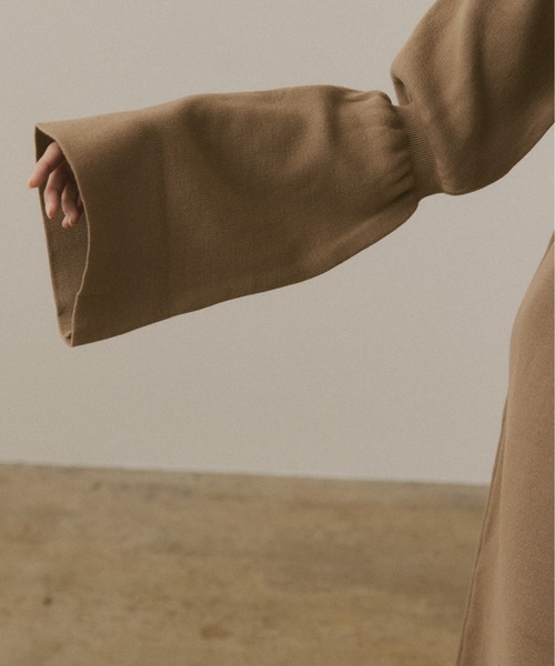 moi tytto（モイテュット）の「フレアスリーブニットワンピース（ワンピース・レディース・ナチュラル/ベージュ/ブラック・FREE）」の20枚目の写真