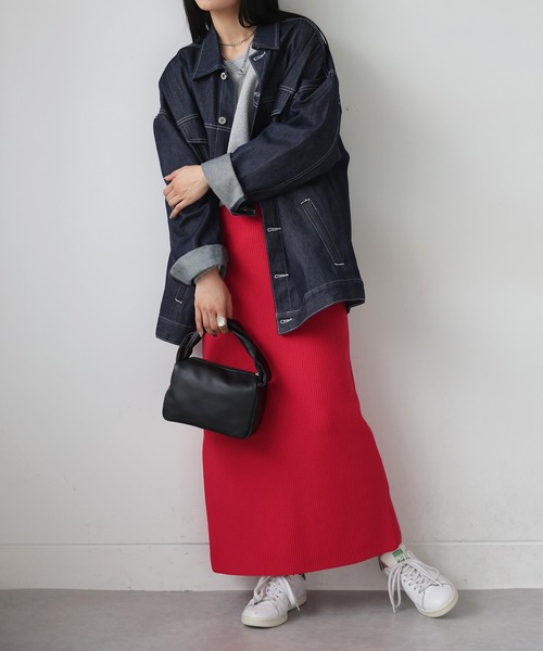 セール】スポンジニットタイトスカート（スカート）｜antiqua