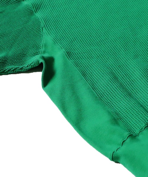 antiqua（アンティカ）の「長袖 サイドリブ 綿100 ワッフル プルオーバー（その他トップス・レディース・オフホワイト/ピンク/グリーン/スミクロ/ブラック/オートミール/杢グレー・FREE）」の8枚目の写真