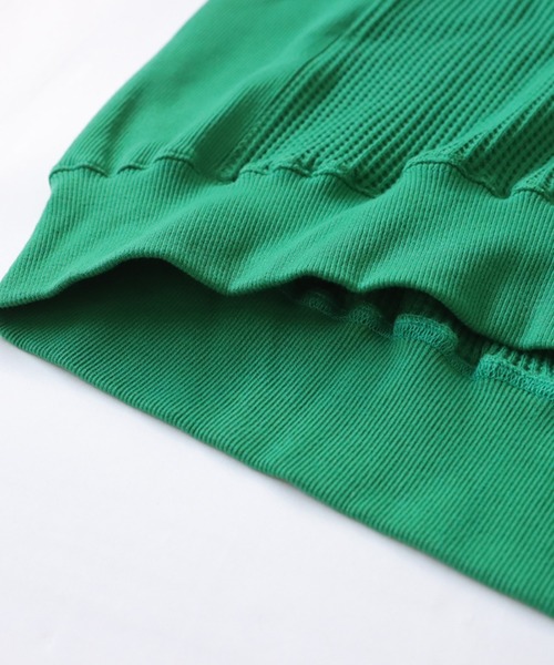 antiqua（アンティカ）の「長袖 サイドリブ 綿100 ワッフル プルオーバー（その他トップス・レディース・オフホワイト/ピンク/グリーン/スミクロ/ブラック/オートミール/杢グレー・FREE）」の10枚目の写真