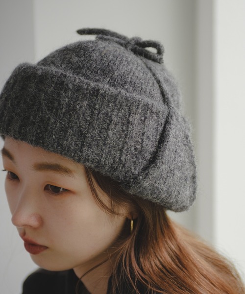 Kastane（カスタネ）の「イヤーニットCAP（キャップ・レディース・アイボリー/グレー/カーキ・FREE）」の6枚目の写真