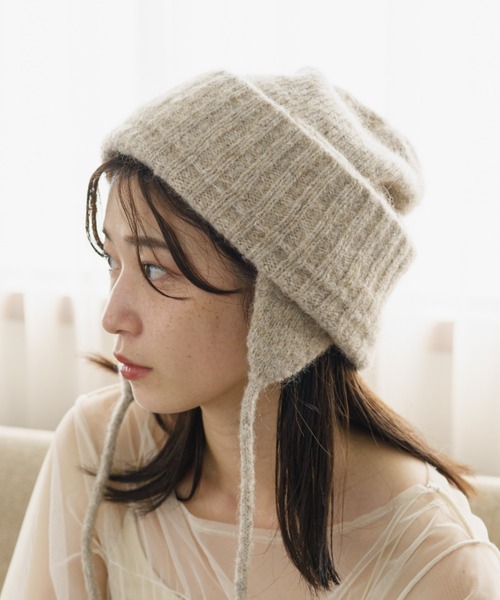 Kastane（カスタネ）の「イヤーニットCAP（キャップ・レディース・アイボリー/グレー/カーキ・FREE）」の16枚目の写真