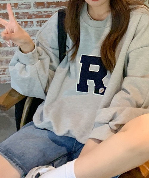NANEA(ナネア)の「プルオーバーワッペン付きスウェット(スウェット・レディース・グレー/アイボリー・フリー)」の17枚目の写真