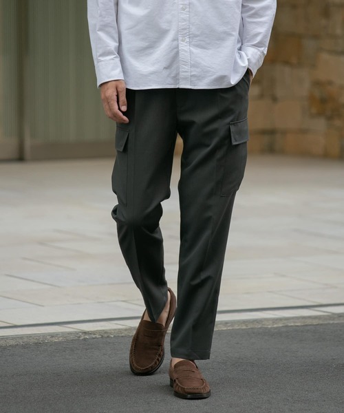 URBAN RESEARCH ROSSO MEN（アーバンリサーチロッソメン）の「『XLサイズあり』ハイパフォーマンスアーバンスリムカーゴパンツ（カーゴパンツ・メンズ・チャコールグレー/ネイビー/グレー/ブラック/グリーン系その他・LARGE/MEDIUM/SMALL/X-LARGE）」の3枚目の写真