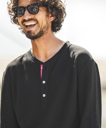 Tシャツ・カットソー DNSR Henley Neck Stripe Long Sleeve 5FT1304 d7d84800-09c3-49b4-bd47-