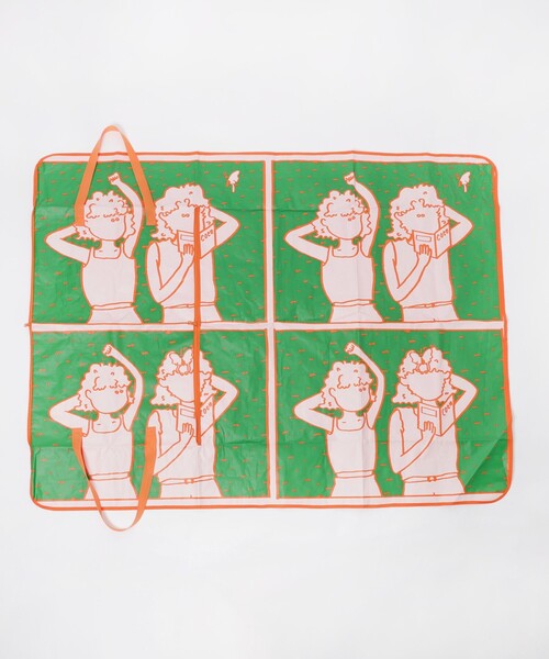 coen(コーエン)の「2WAYピクニックシート/トートバッグ(アウトドアグッズ・メンズ・ケリーグリーン/ピンク/イエロー/クリーム・FREE)」の3枚目の写真