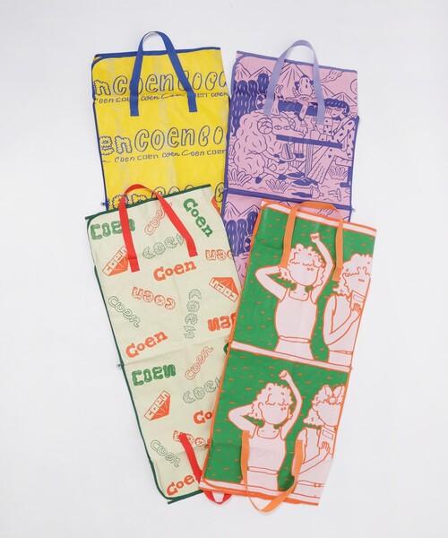 coen(コーエン)の「2WAYピクニックシート/トートバッグ(アウトドアグッズ・メンズ・ケリーグリーン/ピンク/イエロー/クリーム・FREE)」の6枚目の写真