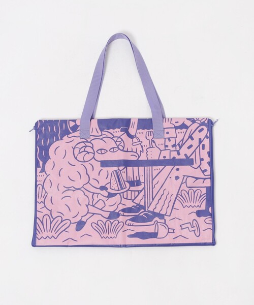 coen(コーエン)の「2WAYピクニックシート/トートバッグ(アウトドアグッズ・メンズ・ケリーグリーン/ピンク/イエロー/クリーム・FREE)」の7枚目の写真