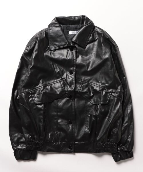 Burner(バーナー)の「【OKUOKU 0909】フェイクレザー ジャケット oku-outer-666500902670-60 Y(その他アウター・メンズ・ブラック・L/M/XL)」の2枚目の写真