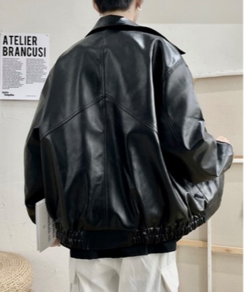 Burner(バーナー)の「【OKUOKU 0909】フェイクレザー ジャケット oku-outer-666500902670-60 Y(その他アウター・メンズ・ブラック・L/M/XL)」の5枚目の写真