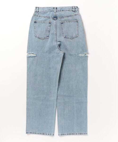 IROHANI（イロハニ）の「ダメージカットデニムパンツ（デニムパンツ・レディース・ブルー/グレー・FREE）」の10枚目の写真