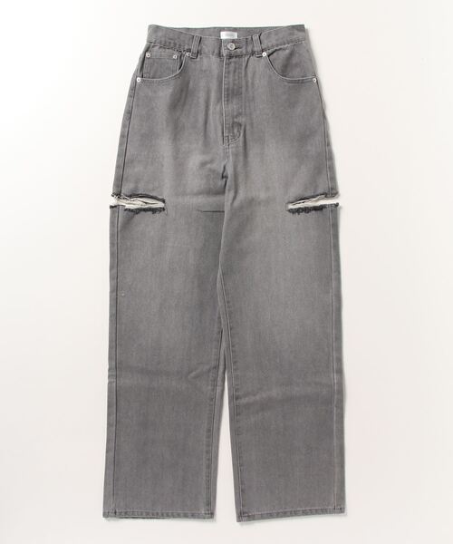 IROHANI（イロハニ）の「ダメージカットデニムパンツ（デニムパンツ・レディース・ブルー/グレー・FREE）」の12枚目の写真