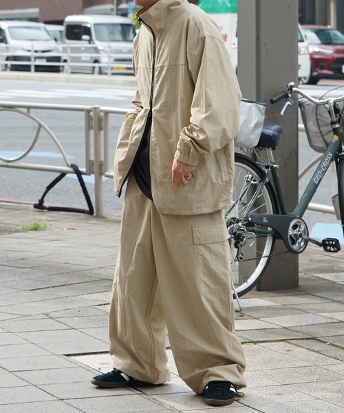 ILL'S（イルズ）の「ZOZO限定展開【セットアップ対応】スタンドネック ダブルジップ ビッグシルエット ナイロンブルゾン 【ILL'S】（ナイロンジャケット・メンズ・ブラック/ベージュ・L/M）」の13枚目の写真