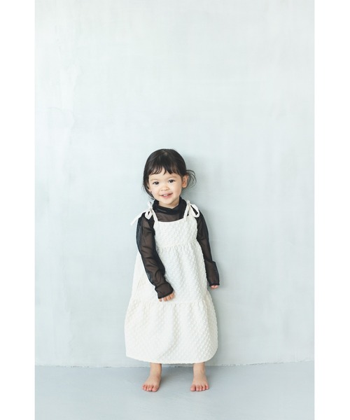 ooju（オージュ）の「【ooju】チュールトップス（キッズ）（Tシャツ/カットソー・キッズ・ネイビー/ブラック/オリーブ・4/1/3/2）」の6枚目の写真