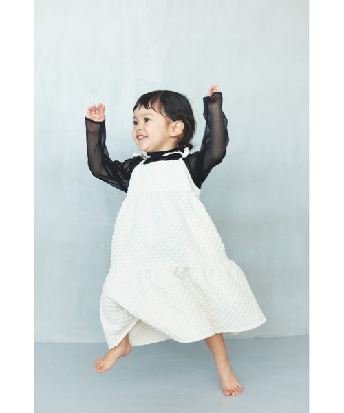 ooju（オージュ）の「【ooju】チュールトップス（キッズ）（Tシャツ/カットソー・キッズ・ネイビー/ブラック/オリーブ・4/1/3/2）」の7枚目の写真