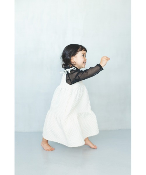 ooju（オージュ）の「【ooju】チュールトップス（キッズ）（Tシャツ/カットソー・キッズ・ネイビー/ブラック/オリーブ・4/1/3/2）」の8枚目の写真