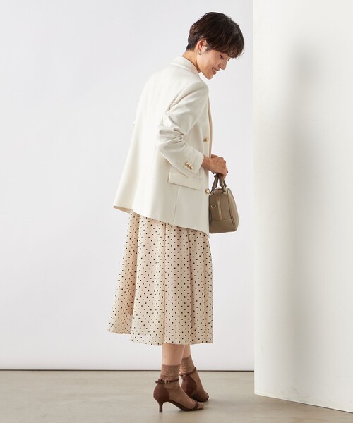 NOLLEY’S Sophi（ノーリーズソフィ）の「ウォッシャブルサージ シャークダブルジャケット（テーラードジャケット・レディース・オフホワイト/ベージュ系その他3/ネイビー/カーキ・36/38）」の16枚目の写真