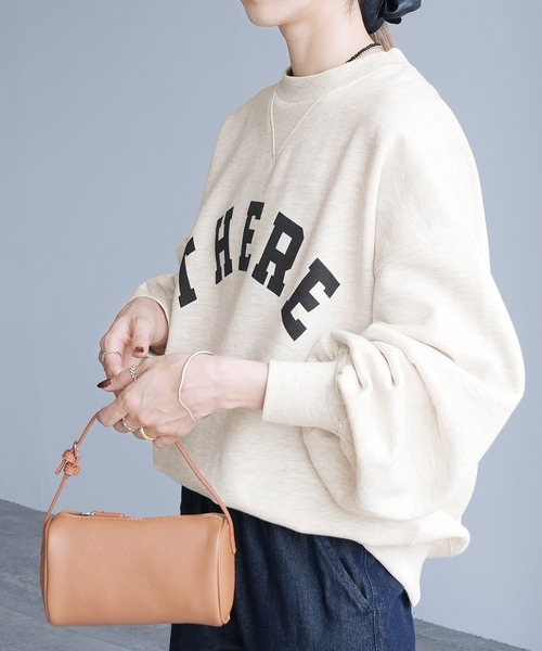 reca(レカ)の「裏起毛ボリューム袖ロゴスウェット(スウェット・レディース・オートミール/ブラック/チャコールグレー/グレー系その他/グレイッシュベージュ/トップグレー/ベージュ系その他・FREE)」の18枚目の写真