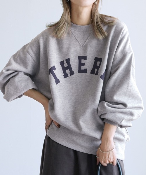 reca(レカ)の「裏起毛ボリューム袖ロゴスウェット(スウェット・レディース・オートミール/ブラック/チャコールグレー/グレー系その他/グレイッシュベージュ/トップグレー/ベージュ系その他・FREE)」の11枚目の写真