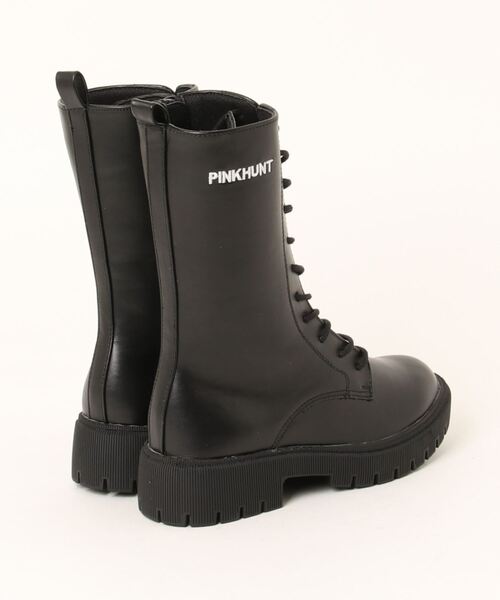 PINKHUNT(ピンクハント)の「PINKHUNT レースアップミドルブーツ 8794(ブーツ・キッズ・ブラック/ホワイト・M size/L size/S size)」の3枚目の写真