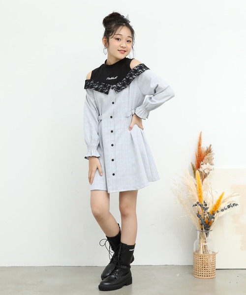 PINKHUNT(ピンクハント)の「PINKHUNT レースアップミドルブーツ 8794(ブーツ・キッズ・ブラック/ホワイト・M size/L size/S size)」の7枚目の写真