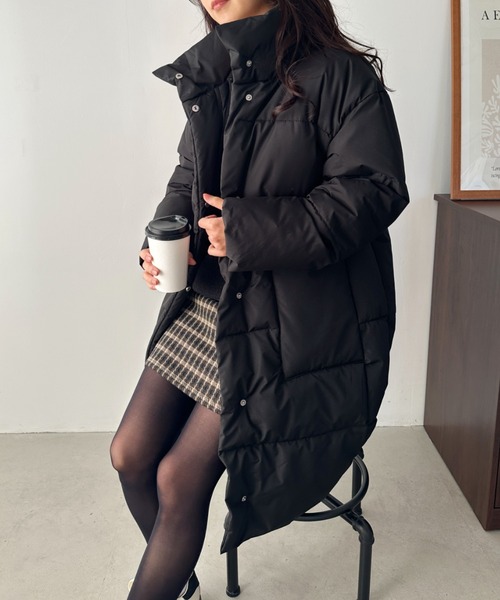 CLEA（クレア）の「中綿パディングロングダウンジャケット（ダウンジャケット/コート・レディース・アイボリー/ブラック・M/L）」の20枚目の写真