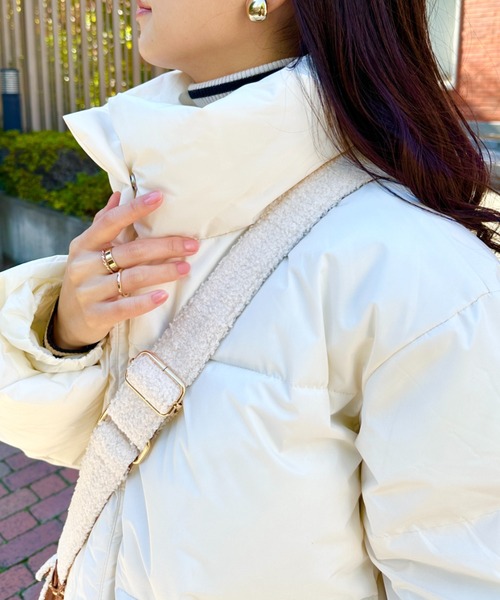 CLEA（クレア）の「中綿パディングロングダウンジャケット（ダウンジャケット/コート・レディース・アイボリー/ブラック・M/L）」の14枚目の写真