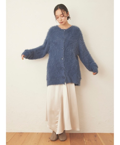 Stylevoice for xxx（スタイルヴォイスフォー）の「シャギーニットカーディガン（カーディガン/ボレロ・レディース・ブラウン/ブルー/ライトグレー・FREE）」の15枚目の写真