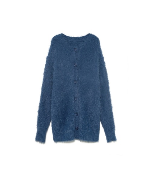 Stylevoice for xxx（スタイルヴォイスフォー）の「シャギーニットカーディガン（カーディガン/ボレロ・レディース・ブラウン/ブルー/ライトグレー・FREE）」の5枚目の写真