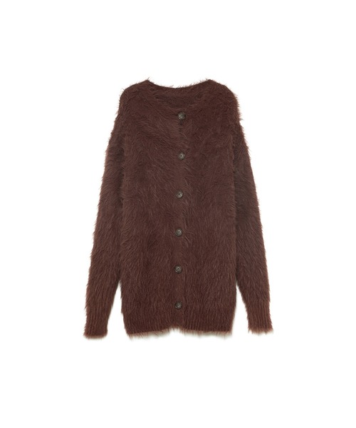 Stylevoice for xxx（スタイルヴォイスフォー）の「シャギーニットカーディガン（カーディガン/ボレロ・レディース・ブラウン/ブルー/ライトグレー・FREE）」の4枚目の写真