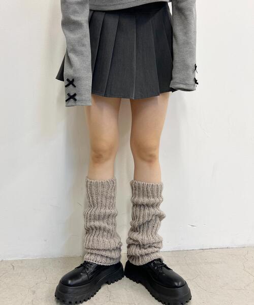 WC（ダブル シー）の「モコモコニットレッグウォーマー（ソックス/靴下・レディース・ブラック/アイボリー/ブラウン・FREE）」の12枚目の写真