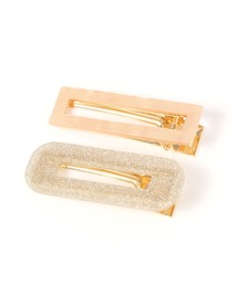 LAKOLE | マーブル×ラメヘアクリップ2点セット / 993568(バレッタ/ヘアクリップ)