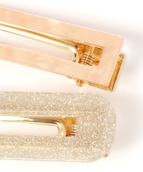 LAKOLE（ラコレ）の「マーブル×ラメヘアクリップ2点セット / 993568（バレッタ/ヘアクリップ・レディース・パープル/ベージュ/グレー・FREE）」の8枚目の写真