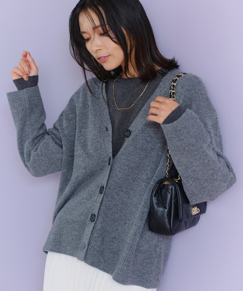 BARNYARDSTORM（バンヤードストーム）の「BARNYARDSTORM / ミドルゲージカーデ（カーディガン/ボレロ・レディース・ピンク/ベージュ/チャコールグレー・FREE）」の2枚目の写真