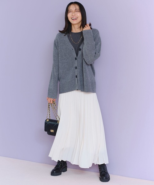 BARNYARDSTORM（バンヤードストーム）の「BARNYARDSTORM / ミドルゲージカーデ（カーディガン/ボレロ・レディース・ピンク/ベージュ/チャコールグレー・FREE）」の11枚目の写真