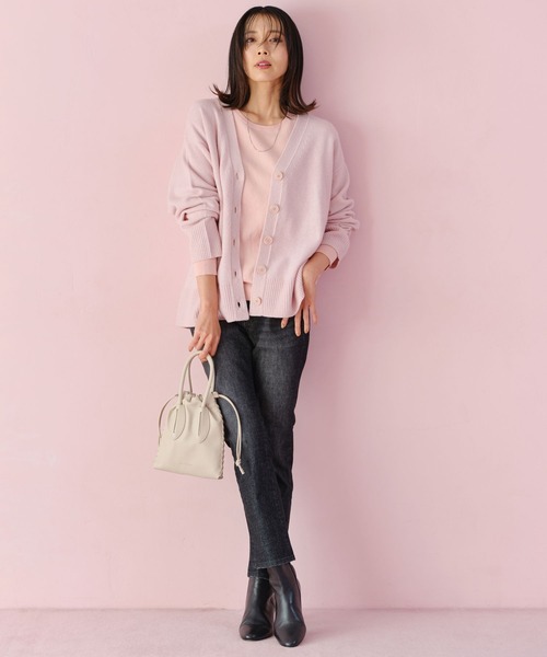 BARNYARDSTORM（バンヤードストーム）の「BARNYARDSTORM / ミドルゲージカーデ（カーディガン/ボレロ・レディース・ピンク/ベージュ/チャコールグレー・FREE）」の19枚目の写真