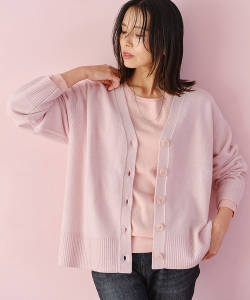 BARNYARDSTORM（バンヤードストーム）の「BARNYARDSTORM / ミドルゲージカーデ（カーディガン/ボレロ・レディース・ピンク/ベージュ/チャコールグレー・FREE）」の10枚目の写真
