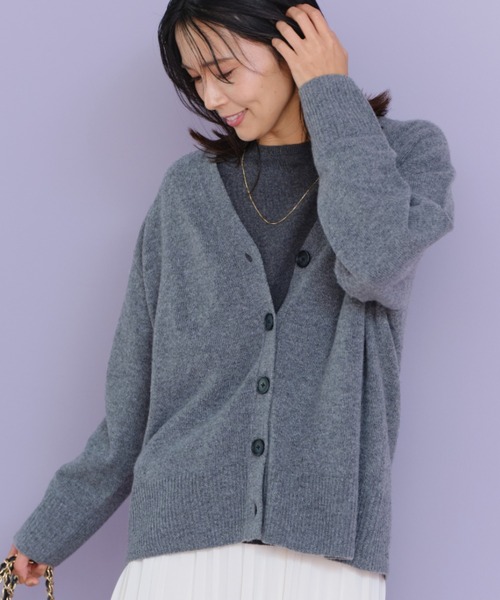 BARNYARDSTORM（バンヤードストーム）の「BARNYARDSTORM / ミドルゲージカーデ（カーディガン/ボレロ・レディース・ピンク/ベージュ/チャコールグレー・FREE）」の8枚目の写真