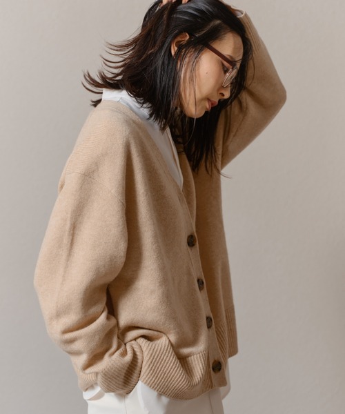 BARNYARDSTORM（バンヤードストーム）の「BARNYARDSTORM / ミドルゲージカーデ（カーディガン/ボレロ・レディース・ピンク/ベージュ/チャコールグレー・FREE）」の6枚目の写真