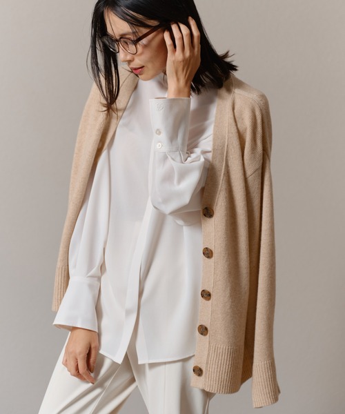 BARNYARDSTORM（バンヤードストーム）の「BARNYARDSTORM / ミドルゲージカーデ（カーディガン/ボレロ・レディース・ピンク/ベージュ/チャコールグレー・FREE）」の4枚目の写真