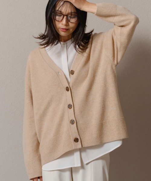 BARNYARDSTORM（バンヤードストーム）の「BARNYARDSTORM / ミドルゲージカーデ（カーディガン/ボレロ・レディース・ピンク/ベージュ/チャコールグレー・FREE）」の7枚目の写真