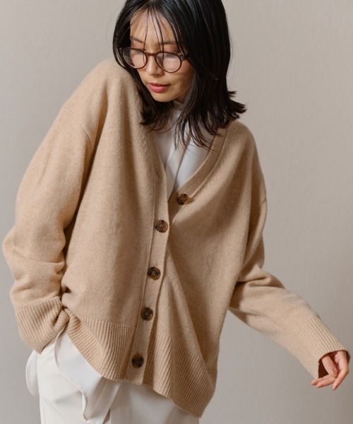 BARNYARDSTORM（バンヤードストーム）の「BARNYARDSTORM / ミドルゲージカーデ（カーディガン/ボレロ・レディース・ピンク/ベージュ/チャコールグレー・FREE）」の5枚目の写真