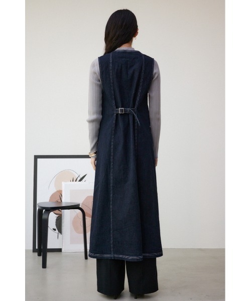 AZUL by moussy（アズールバイマウジー）の「ジップアップデニムジレ 