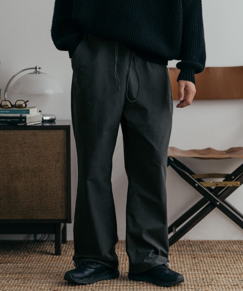 euan.（ユアン）の「euan.ワイドストレートナイロンパンツ（その他パンツ・メンズ・ブラック/チャコール・M/L）」の9枚目の写真