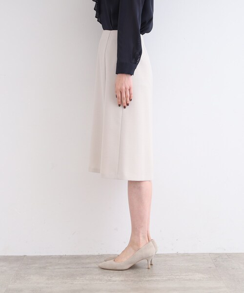 INDIVI（インディヴィ）の「◆【洗える／SEUP可能】巻き風デザインセミAラインスカート（スーツスカート・レディース・ナチュラル/ダークグレー/ネイビー・40/13/36/03/19/05/38/15 ）」の15枚目の写真