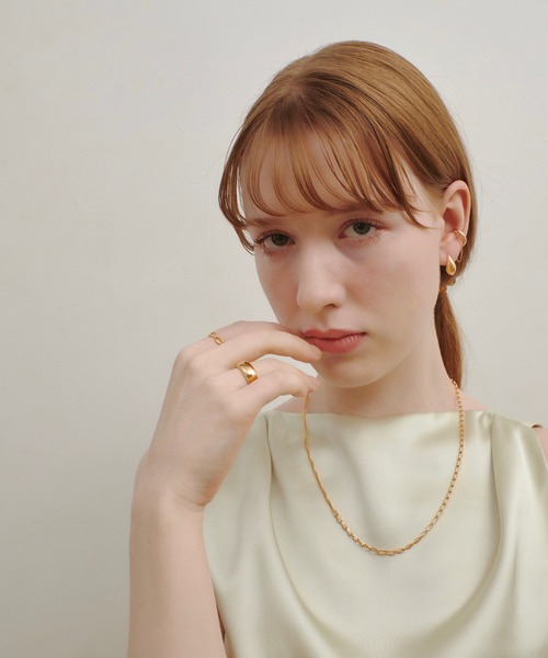 h..（エイチ）の「ウェーブリング【dressing-01】（リング・レディース・シルバー/ゴールド・5号/15号/13号/11号/9号/7号）」の4枚目の写真