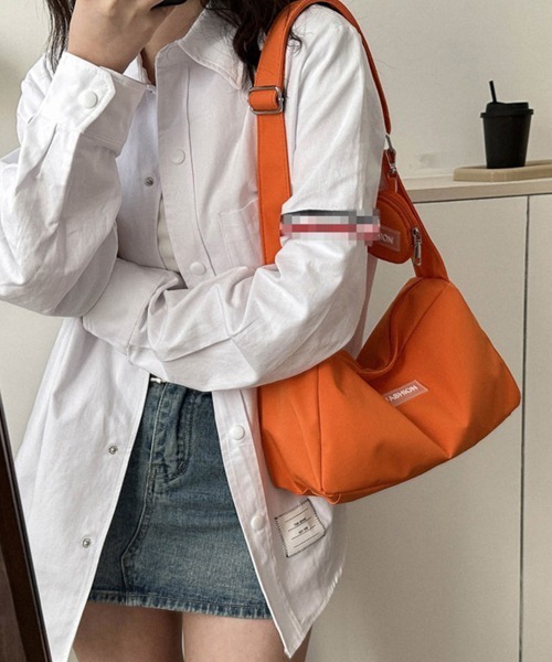 Miniministore(ミニミニストア)の「ショルダーバッグ レディース小銭入れ付き(ショルダーバッグ・レディース・グレー/アイボリー/ピンク/オレンジ/ブラック/レッド/オフホワイト・FREE)」の17枚目の写真