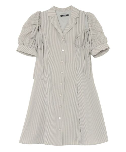 EATME（イートミー）の「オープンカラーミニワンピース（ワンピース・レディース・ブラック/ブルー/グリーン/オフホワイト・FREE）」の11枚目の写真