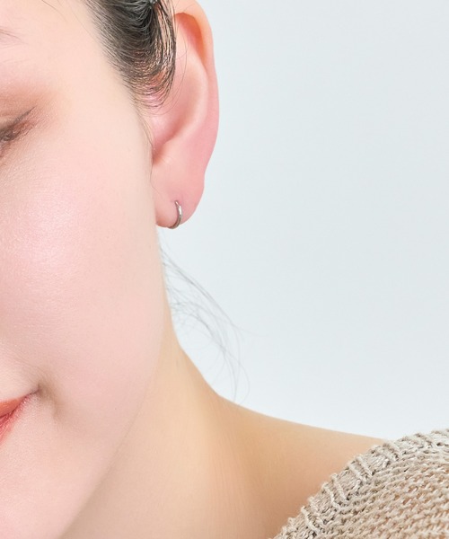 未使用⭐︎1AR アクセサリーファンシーフープピアス　小　ピンクゴールド ピンク系 | UNOAERRE